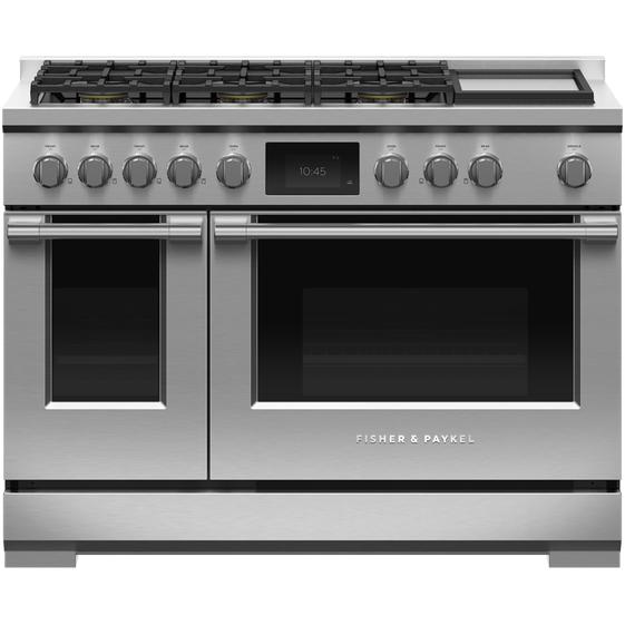  Fisher & Paykel 48-inch, Freestanding Dual Fuel Range with True convection Technology RDV3-486GD-N IMAGE 1