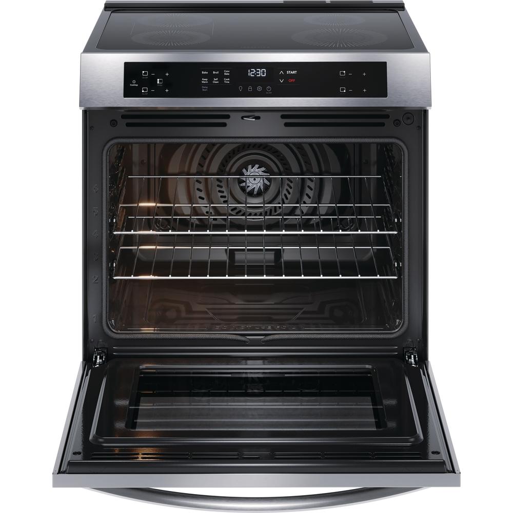  Frigidaire 30-inch Freestanding Electric Ranger with Convection Technology FCFI3083AS IMAGE 3