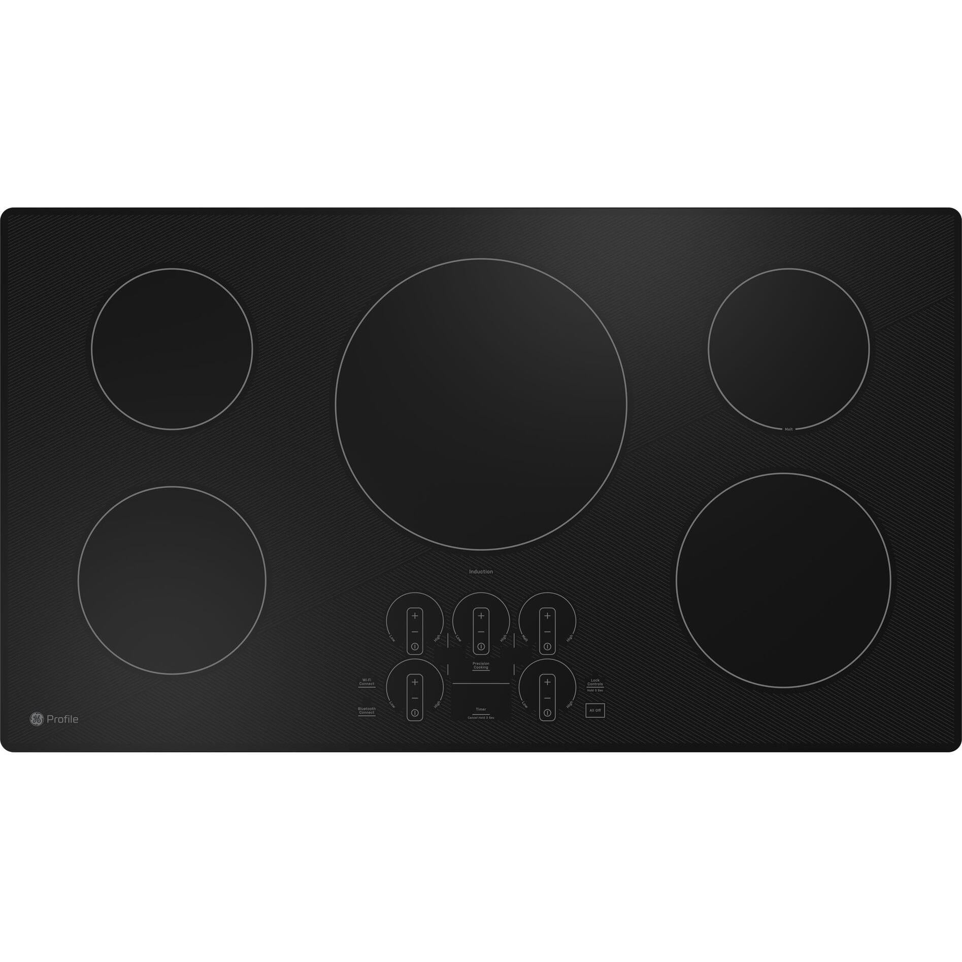  GE Profile 36-inch Built-in Induction Cooktop with Wi-Fi PHP7036DTBB IMAGE 1