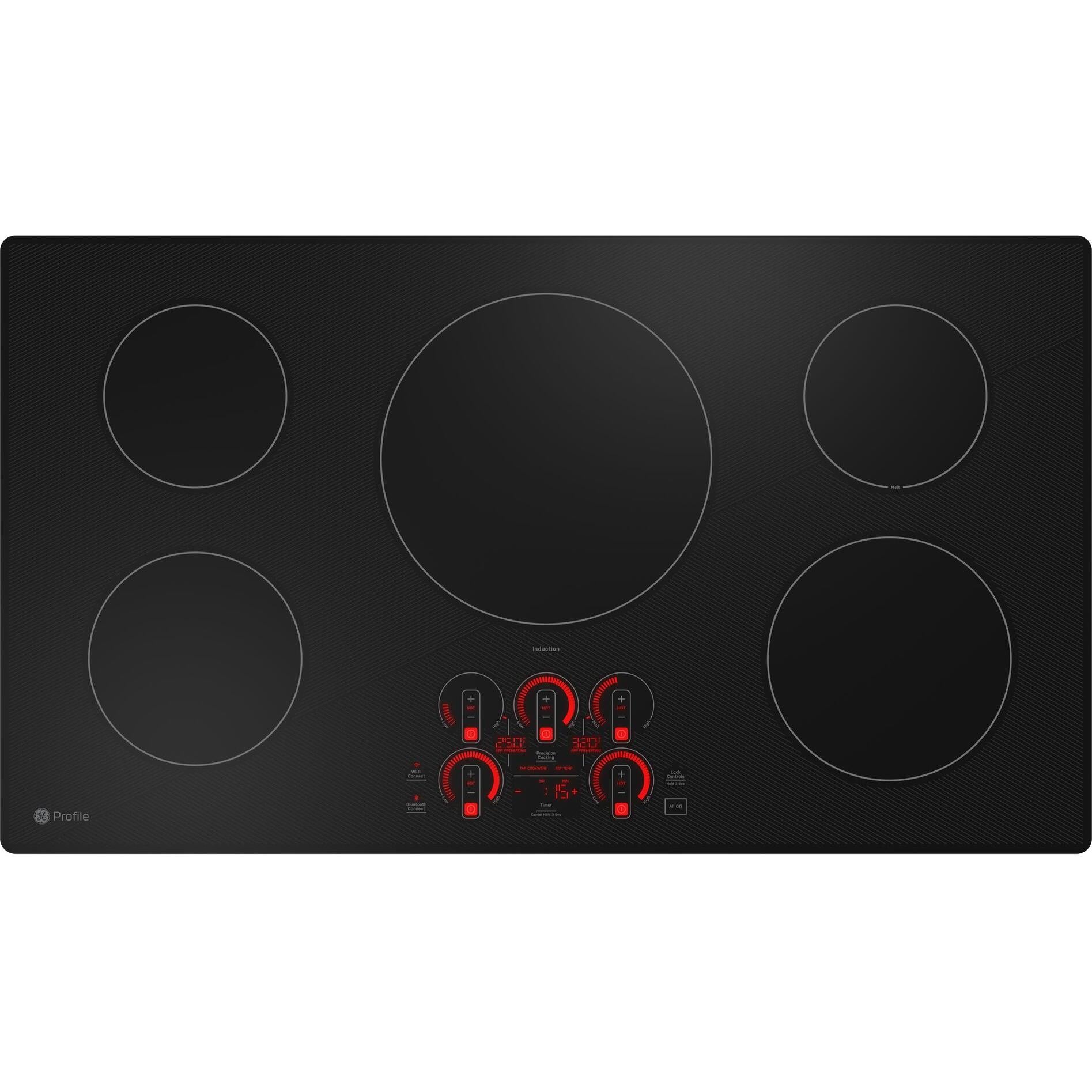  GE Profile 36-inch Built-in Induction Cooktop with Wi-Fi PHP7036DTBB IMAGE 2