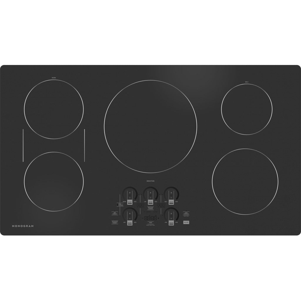  Monogram 36-inch Built-in Induction Cooktop with Wi-Fi Connect ZHU36RDTBB IMAGE 1
