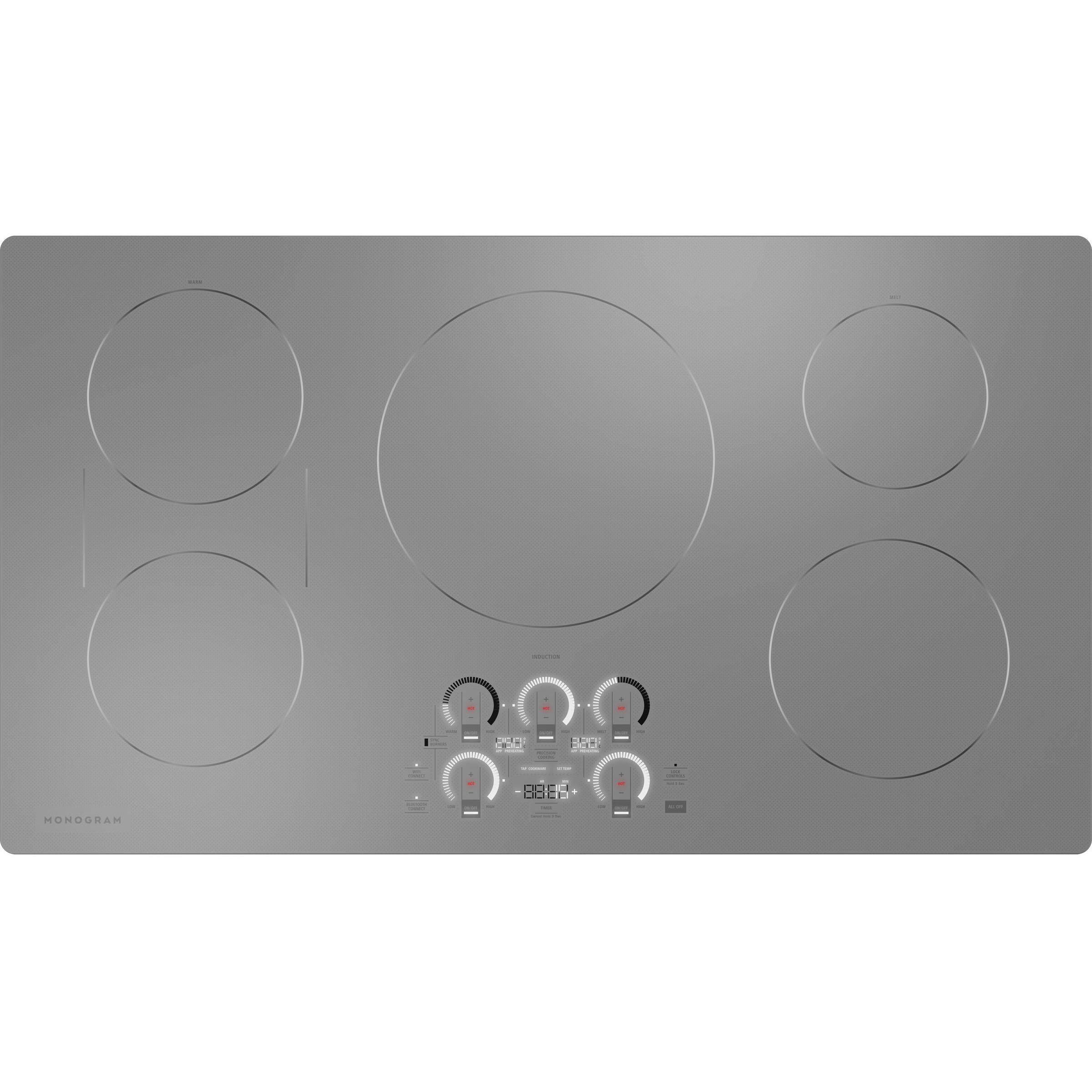  Monogram 36-inch Built-in Induction Cooktop with Wi-Fi Connect ZHU36RSTSS IMAGE 2