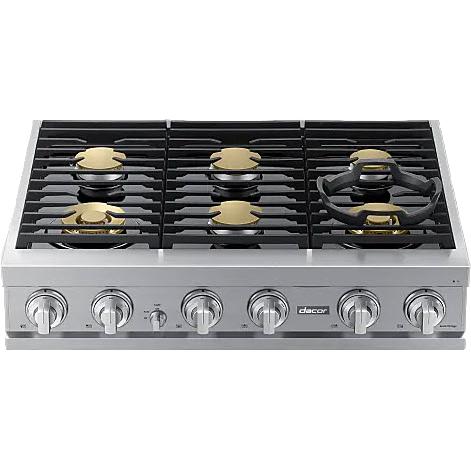  Dacor 36-inch Gas Rangetop with SmartThings Wi-Fi Connectivity DTT36T960GS/DA IMAGE 1
