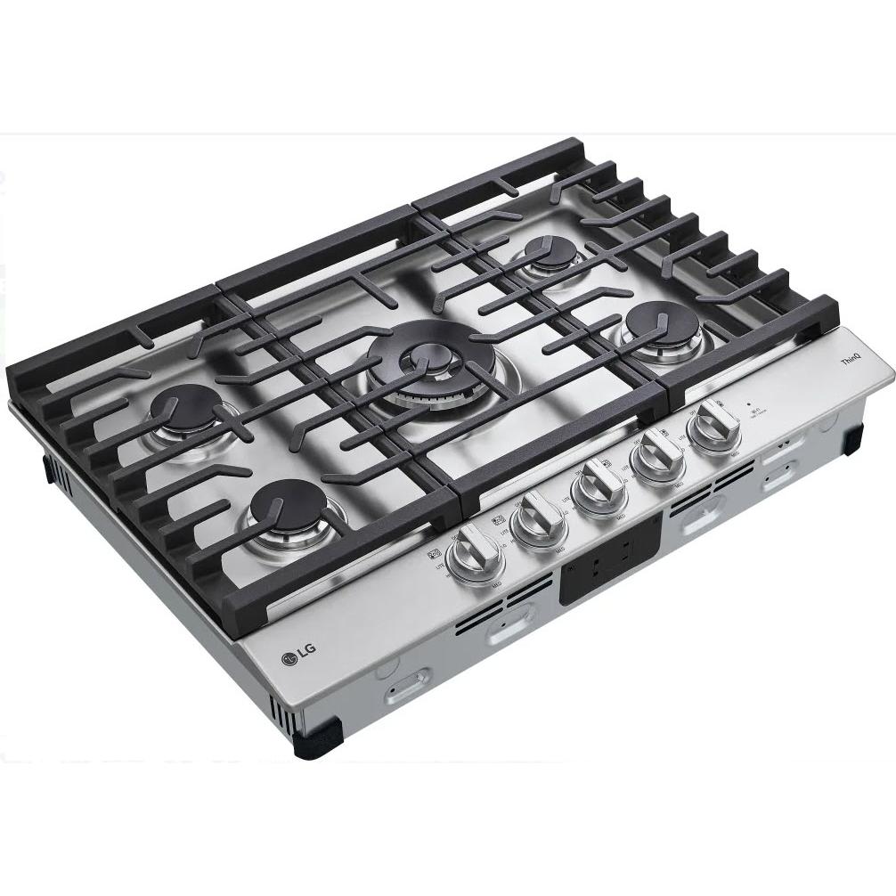  LG 30-inch Built-in Gas Cooktop with ThinQ® Technology CBGJ3027S IMAGE 2