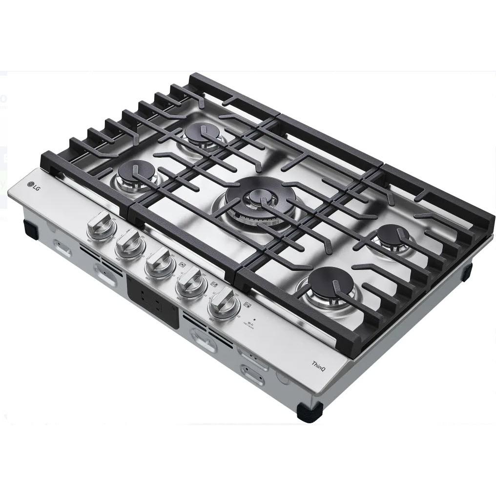 LG 30-inch Built-in Gas Cooktop with ThinQ® Technology CBGJ3027S IMAGE 3