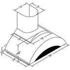  Vent-A-Hood 42-inch Wall Mount Range Hood ZTH-242SS IMAGE 2