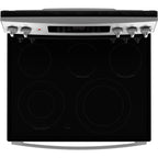  GE 30-inch Freestanding Electric Range with True European Convection Technology JCB840STSS IMAGE 3