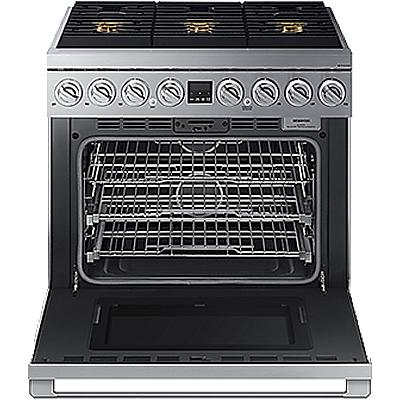  Dacor 36-inch Freestanding Dual-Fuel Range with Perma-Flame™ DOP36T86DLS/DA IMAGE 2