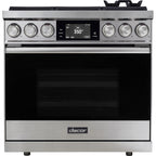  Dacor 36-inch Freestanding Dual Fuel Range with LCD touchscreen DOP36C86DLS/DA IMAGE 1