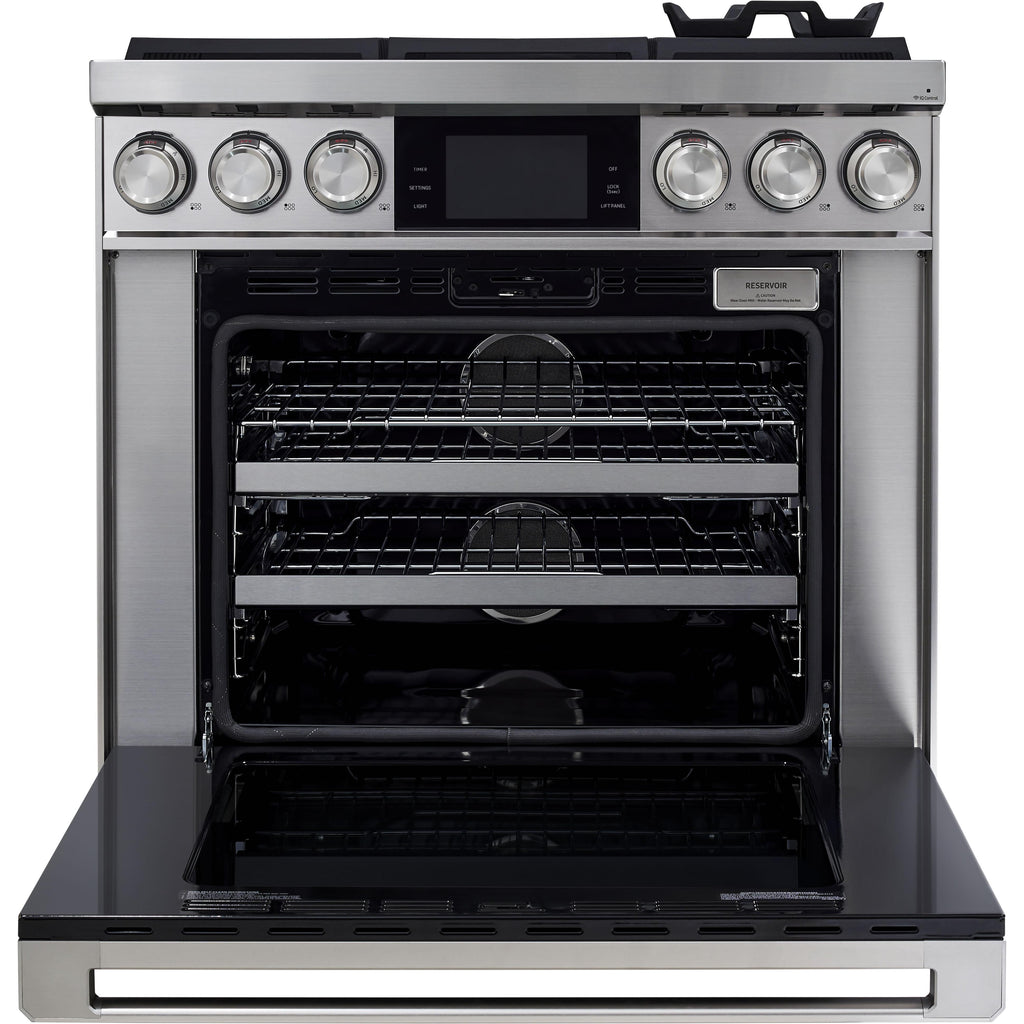  Dacor 36-inch Freestanding Dual Fuel Range with LCD touchscreen DOP36C86DLS/DA IMAGE 2