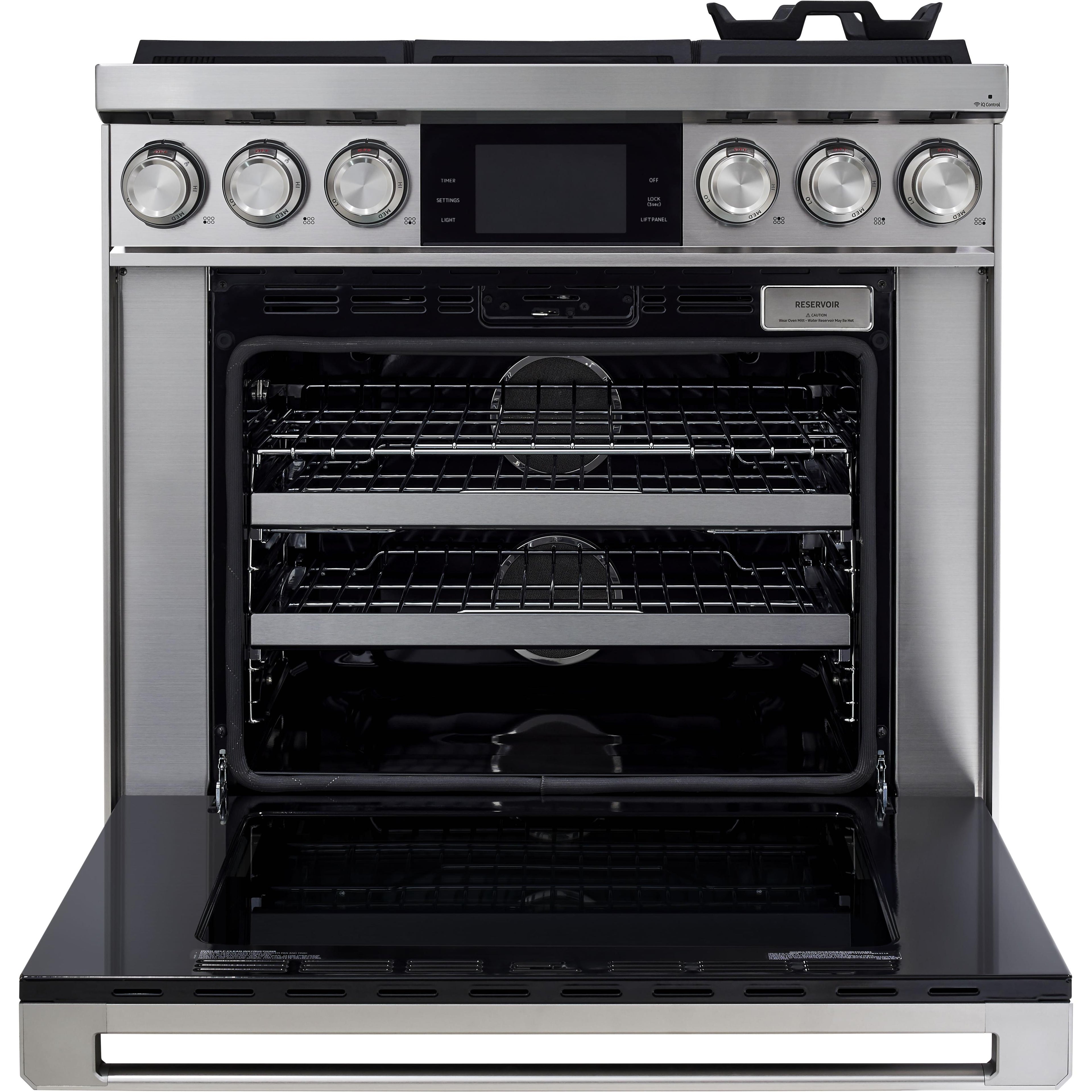  Dacor 36-inch Freestanding Dual Fuel Range with LCD touchscreen DOP36C86DLS/DA IMAGE 2