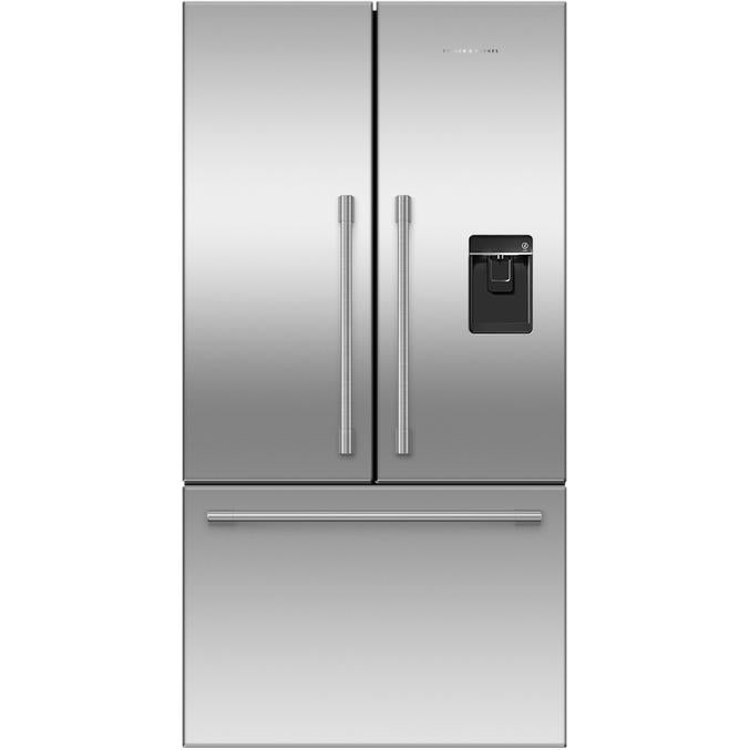  Fisher & Paykel 36-inch, 20.1 cu. ft. Counter-Depth French 3-Door Refrigerator with Ice and Water Dispensing System RF201AHUSX1 IMAGE 1