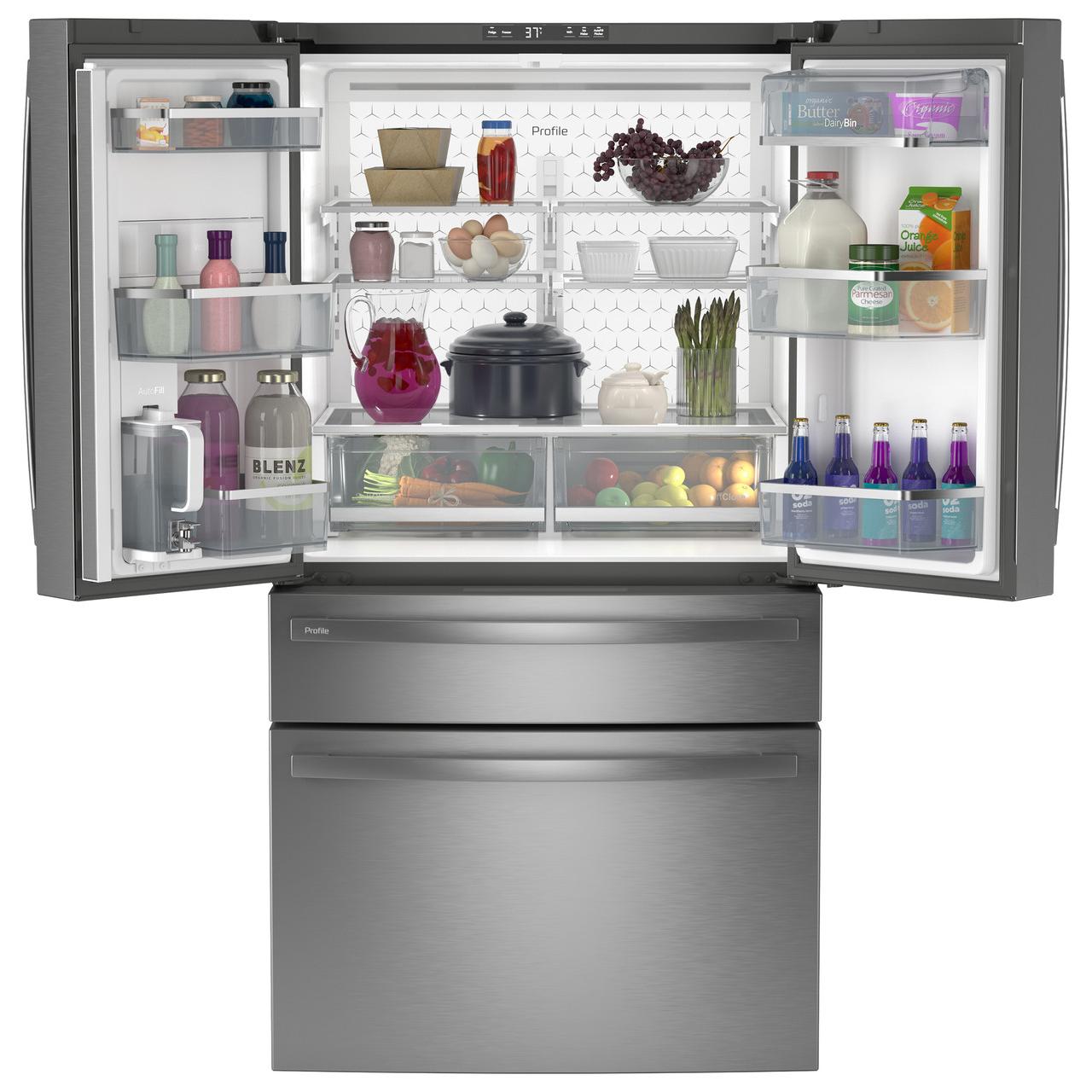  GE Profile 36-inch, 28.7 cu. ft. French 4-Door Refrigerator with Dual-Dispense AutoFill Pitcher PGE29BYTFS IMAGE 2
