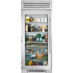  True Residential 36-inch, 25.5 cu. ft. Built-in All Refrigerator with Glass Door TR-36REF-L-SG-C IMAGE 1