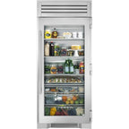  True Residential 36-inch, 25.5 cu. ft. Built-in All Refrigerator with Glass Door TR-36REF-R-SG-C IMAGE 1
