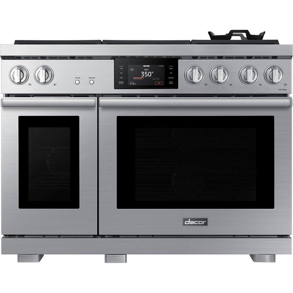  Dacor 48-inch Freestanding Dual Fuel Range with 7" LCD Control Panel DOP48T960DS/DA IMAGE 1