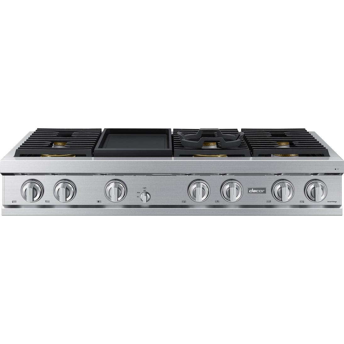  Dacor 48-inch Gas Rangetop with SmartThings Wi-Fi Connectivity DTT48T963GS/DA IMAGE 1