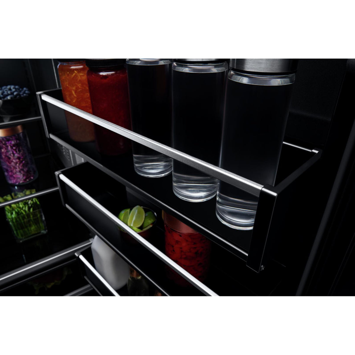  JennAir 30-inch, 16.3 cu.ft. Built-in Bottom Freezer Refrigerator with Obsidian Interior JBBFR30NMX IMAGE 10