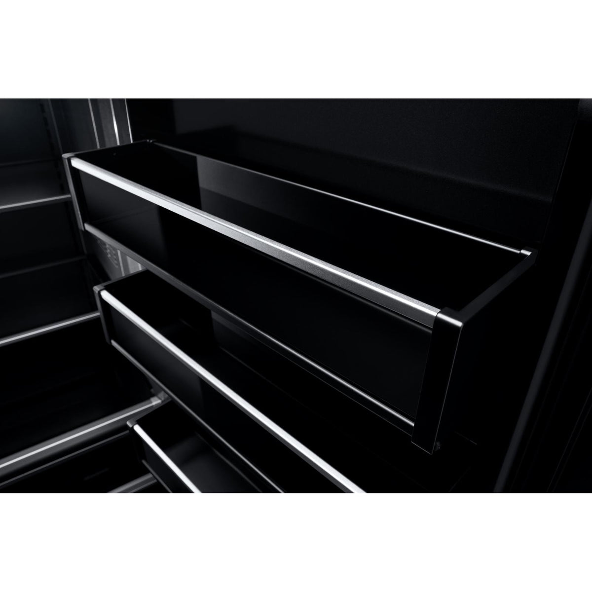  JennAir 30-inch, 16.3 cu.ft. Built-in Bottom Freezer Refrigerator with Obsidian Interior JBBFR30NMX IMAGE 9