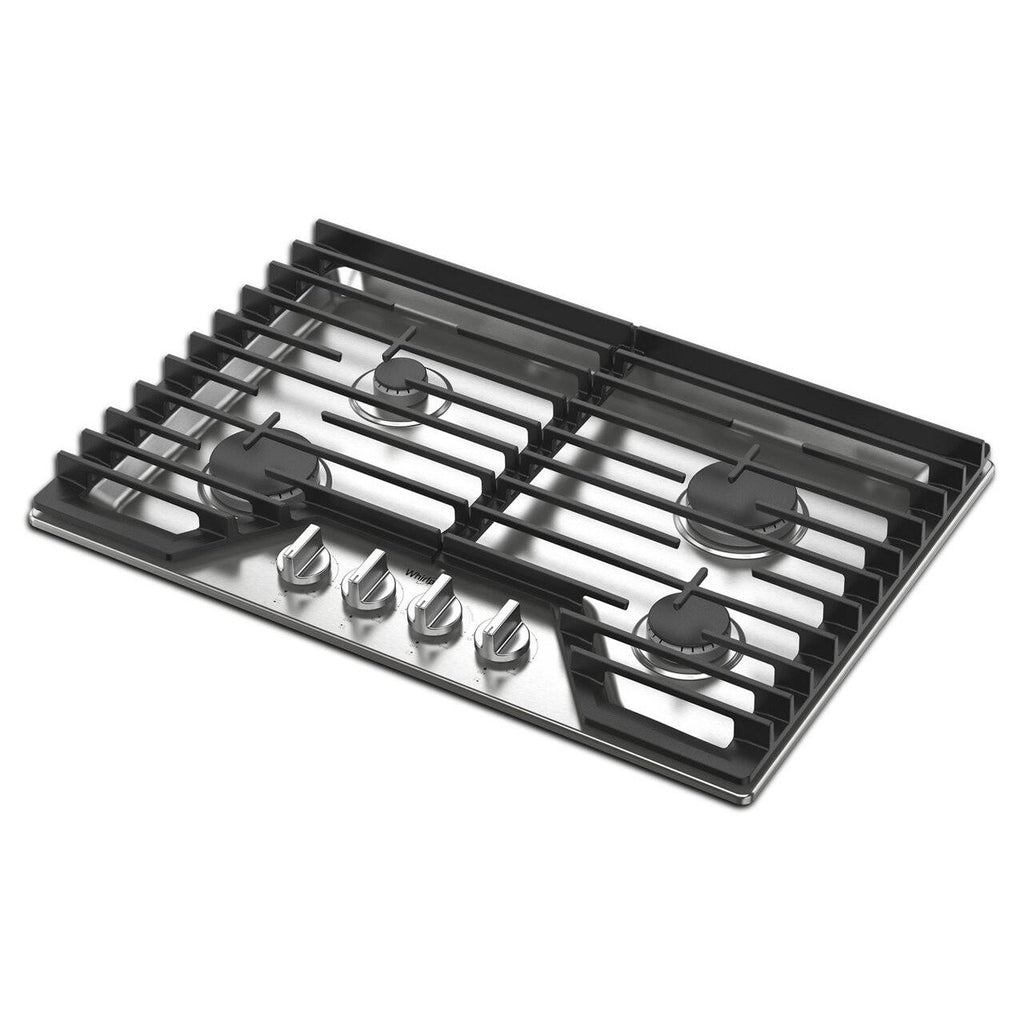  Whirlpool 30-inch Built-in Gas Cooktop with EZ-2-Lift™ Hinged Cast-Iron Grates WCGK5030PS IMAGE 2