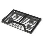  Whirlpool 30-inch Built-in Gas Cooktop with EZ-2-Lift™ Hinged Cast-Iron Grates WCGK5030PS IMAGE 2