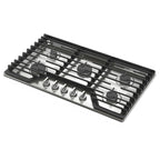  Whirlpool 36-inch Built-in Gas Cooktop with EZ-2-Lift™ Hinged Cast-Iron Grates WCGK5036PS IMAGE 2