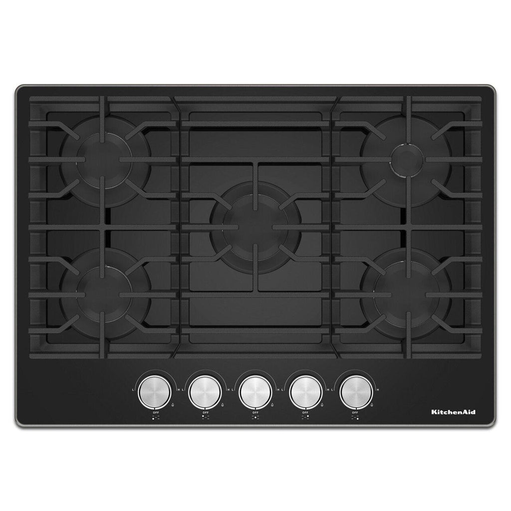  KitchenAid 30-inch Built-in Gas Cooktop with 5 Burners KCGG530PBL IMAGE 1