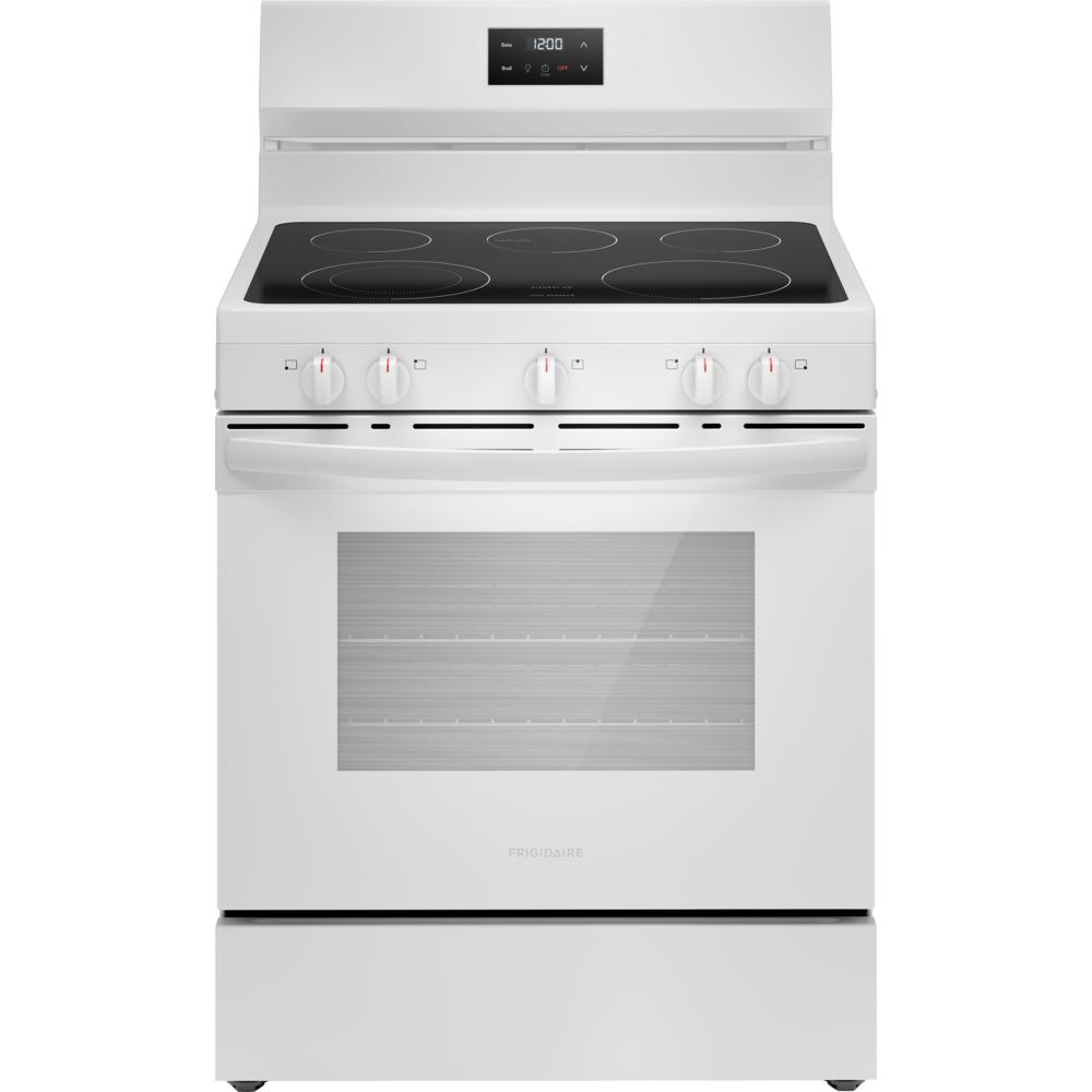  Frigidaire 30-inch Freestanding Electric Range with Even Baking Technology FCRE3052BW IMAGE 1