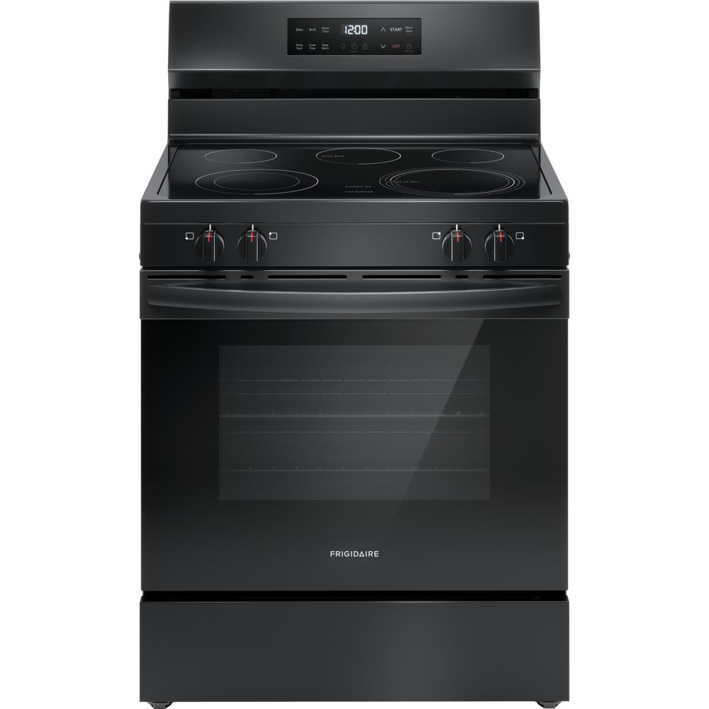  Frigidaire 30-inch Freestanding Electric Range with EvenTemp™ FCRE3062AB IMAGE 1