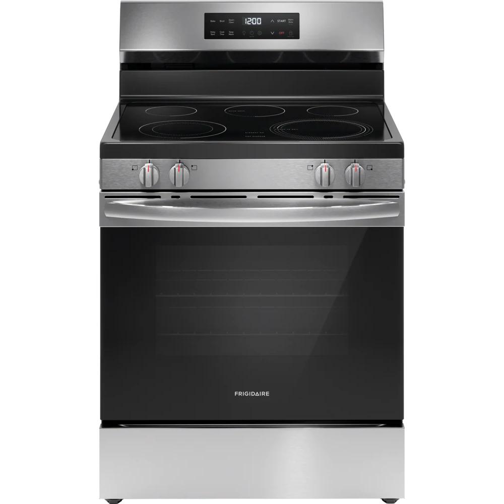  Frigidaire 30-inch Freestanding Electric Range with EvenTemp™ FCRE3062AS IMAGE 1