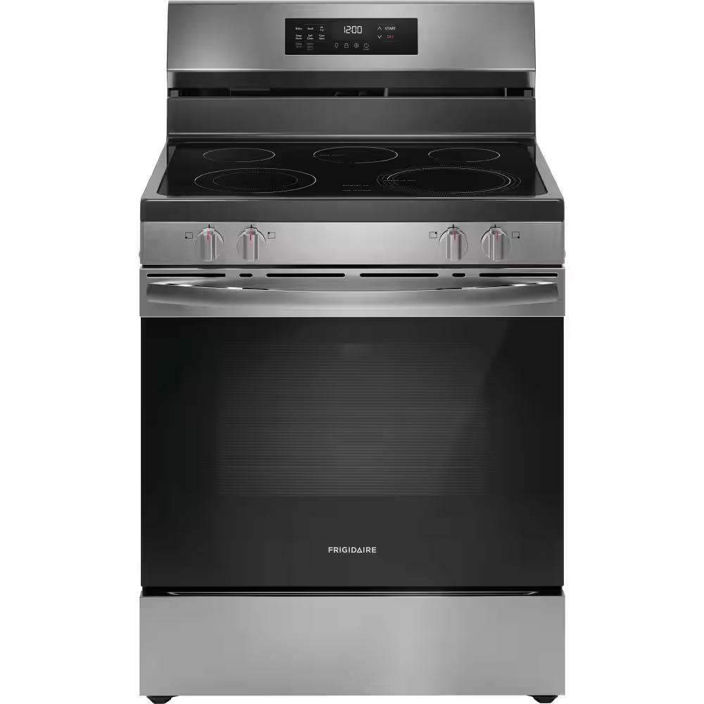  Frigidaire 30-inch Freestanding Electric Range with EvenTemp™ FCRE3083AS IMAGE 1