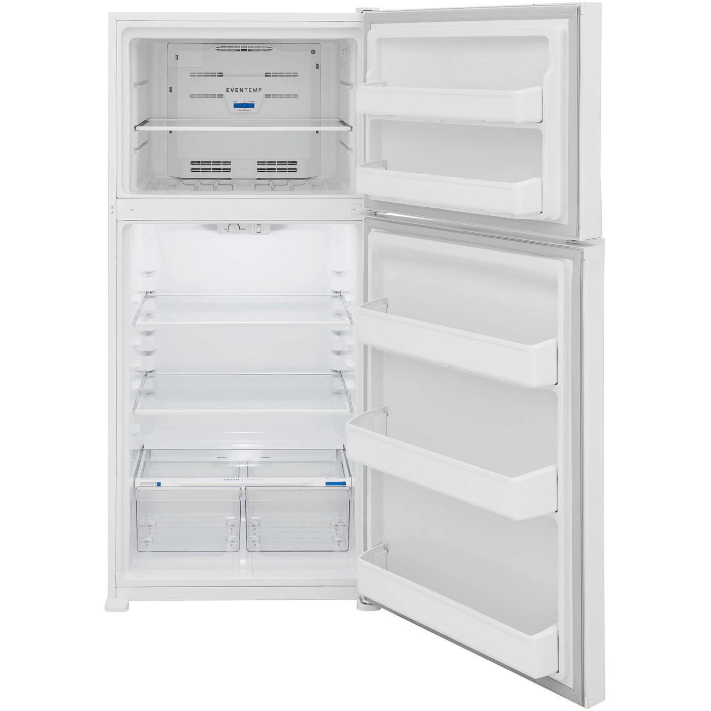  Frigidaire 30-inch, 20.0 cu. ft. Freestanding Top Freezer Refrigerator with EvenTemp™ Cooling System FFHT2022AW IMAGE 3