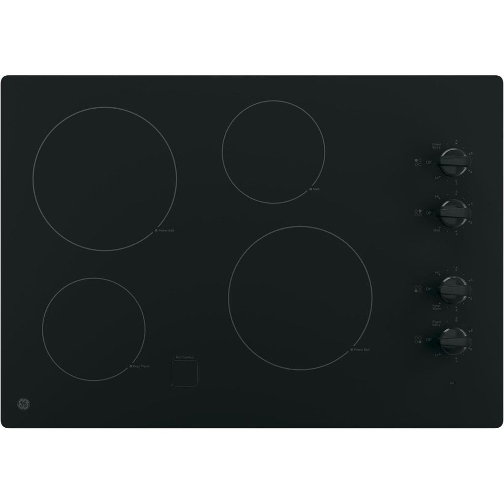  GE 30-inch Built-in Electric Cooktop JP3030DWBB IMAGE 1