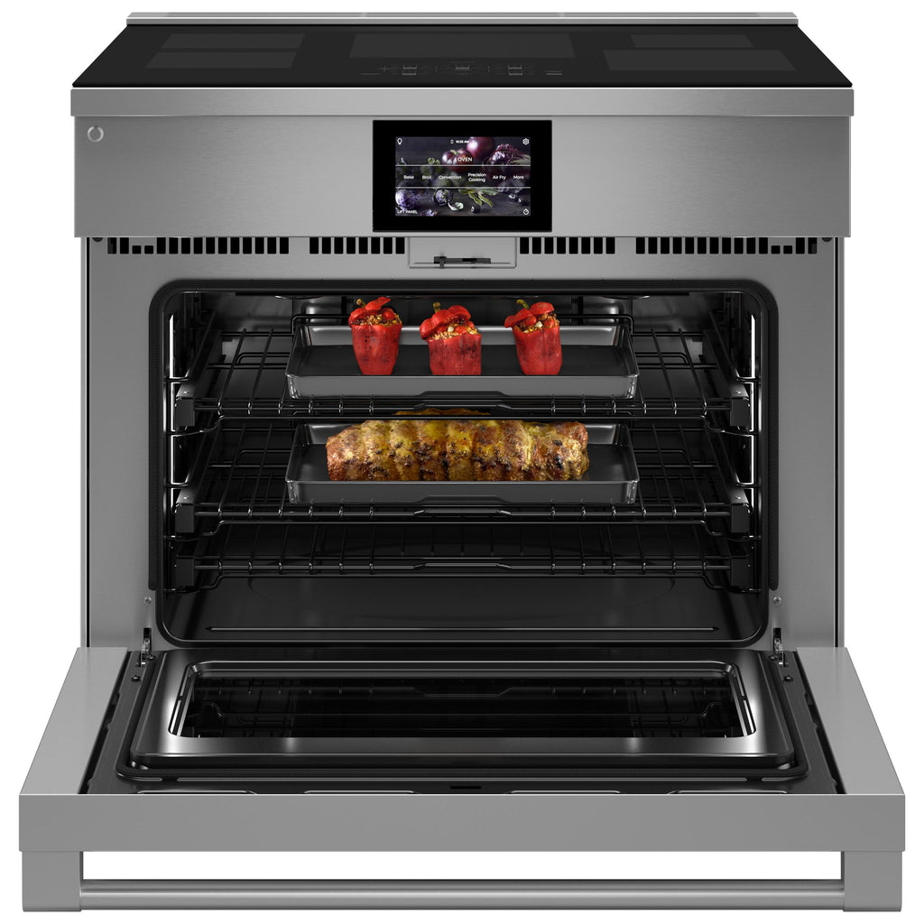  Monogram 36-inch Freestanding Induction Range with Wi-Fi Built-in ZHP365ETVSS IMAGE 2