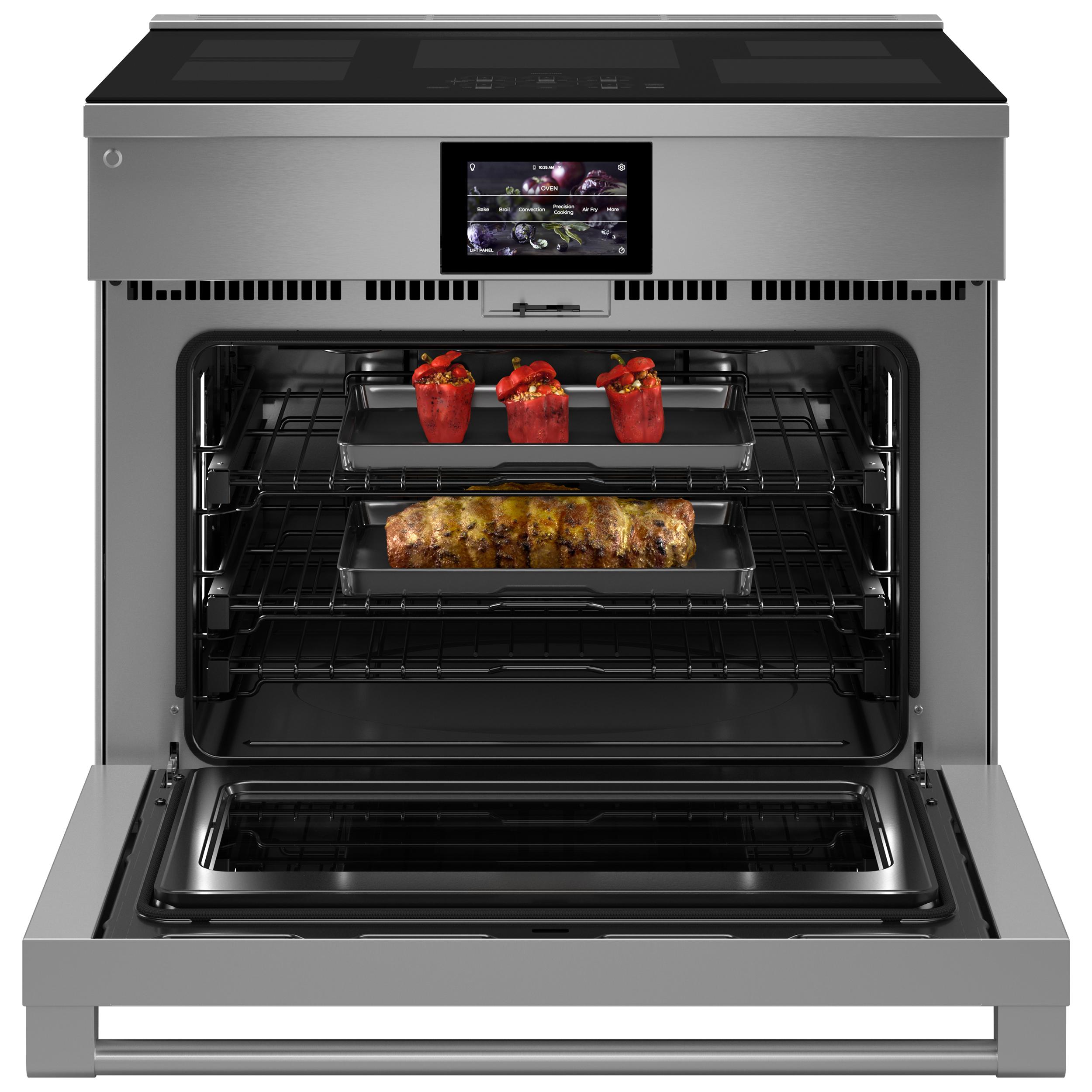  Monogram 36-inch Freestanding Induction Range with Wi-Fi Built-in ZHP365ETVSS IMAGE 2