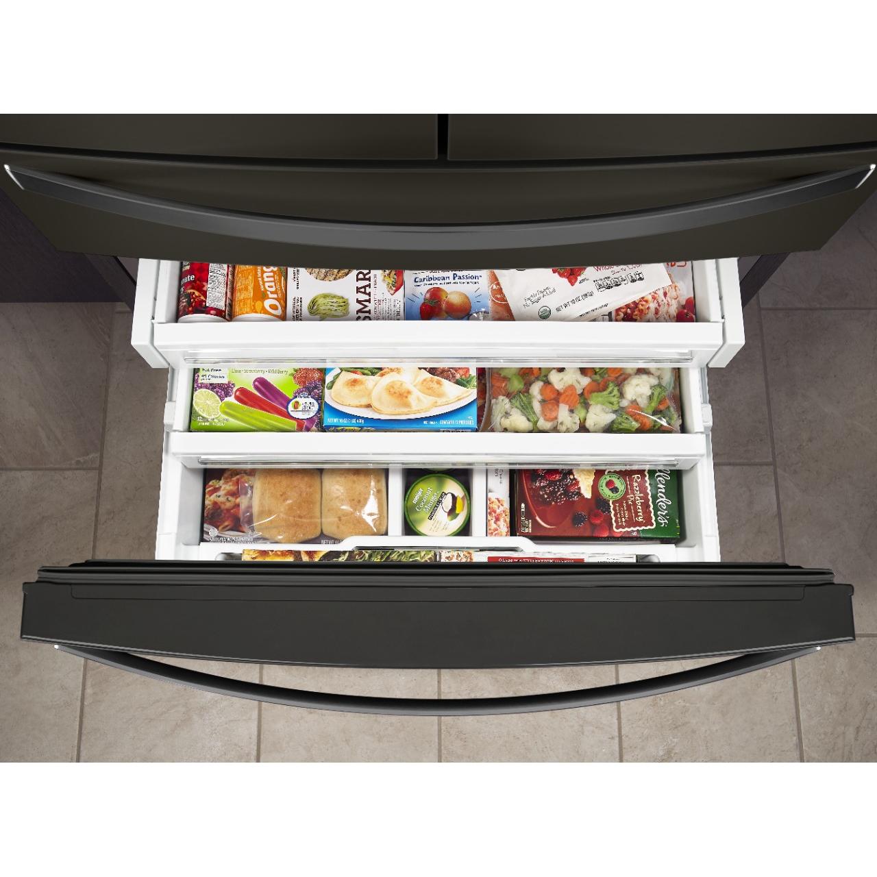  Whirlpool 36-inch, 26.2 cu. ft. French 4-Door Refrigerator with External Water and Ice Dispensing System WRMF7736PV IMAGE 7