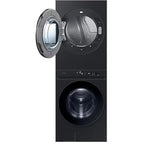  Samsung Bespoke 5.3 cu. ft. Stacked Washer/Dryer Electric Laundry Center Hub with Auto Dispenser WH46DBH550EVAC IMAGE 2
