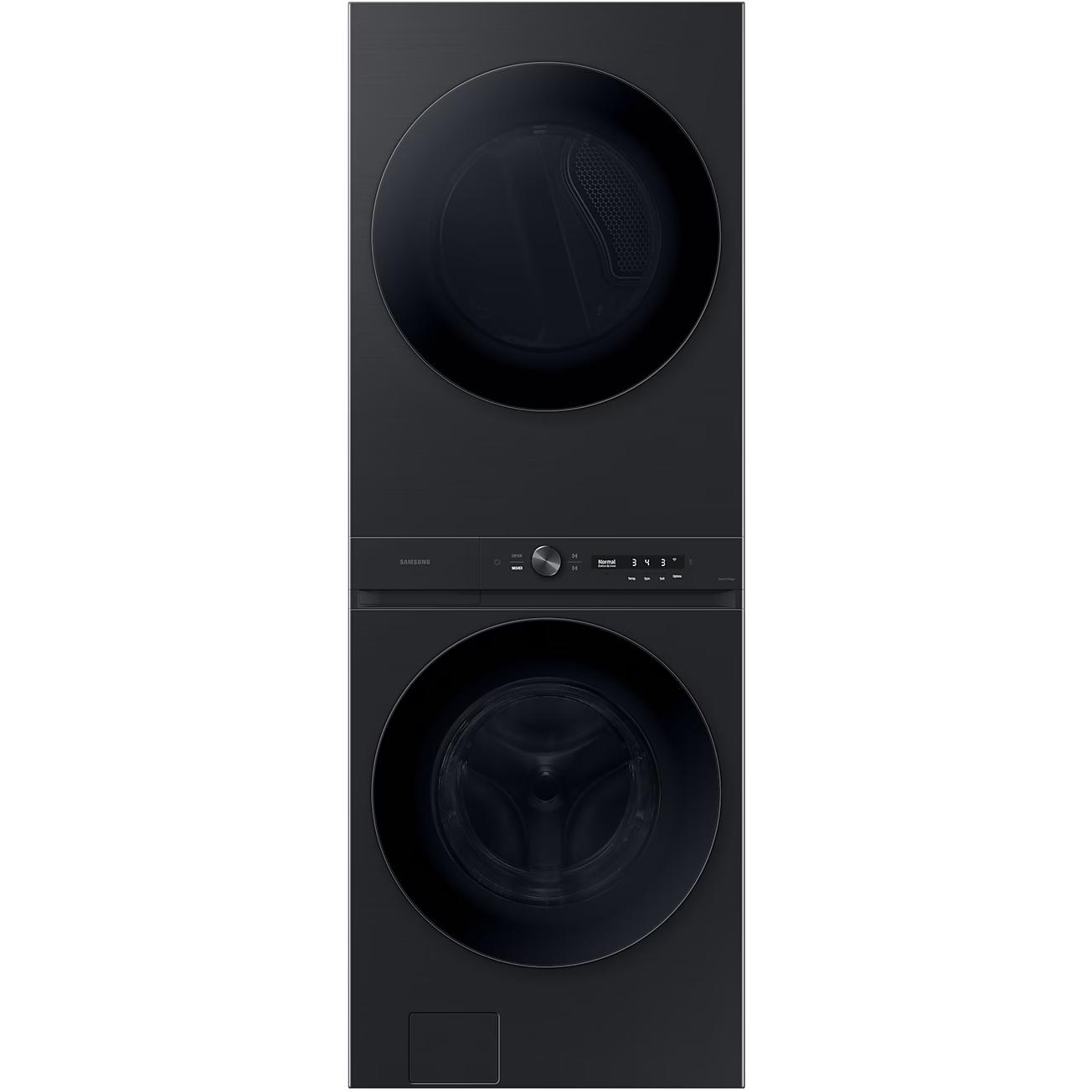  Samsung Bespoke 5.3 cu. ft. Stacked Washer/Dryer Electric Laundry Center Hub with Auto Dispenser WH46DBH550EVAC IMAGE 3