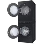  Samsung Bespoke 5.3 cu. ft. Stacked Washer/Dryer Electric Laundry Center Hub with Auto Dispenser WH46DBH550EVAC IMAGE 4