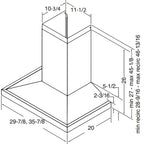  Broan 30-inch Pyramid Chimney Hood EWS1306BLS IMAGE 6