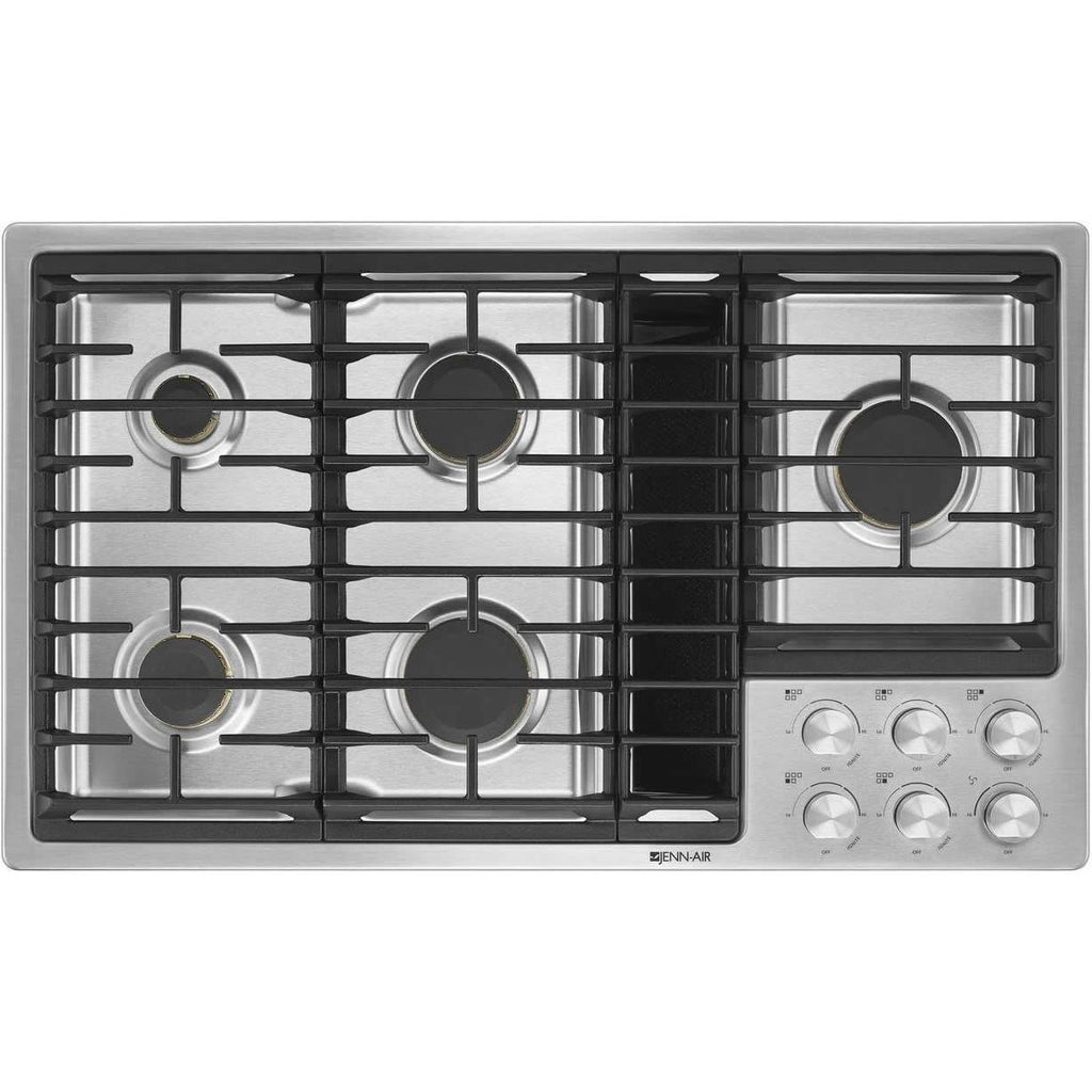  JennAir 36-inch Built-In Gas Cooktop with Downdraft Ventilation System JGD3536GSSP IMAGE 1