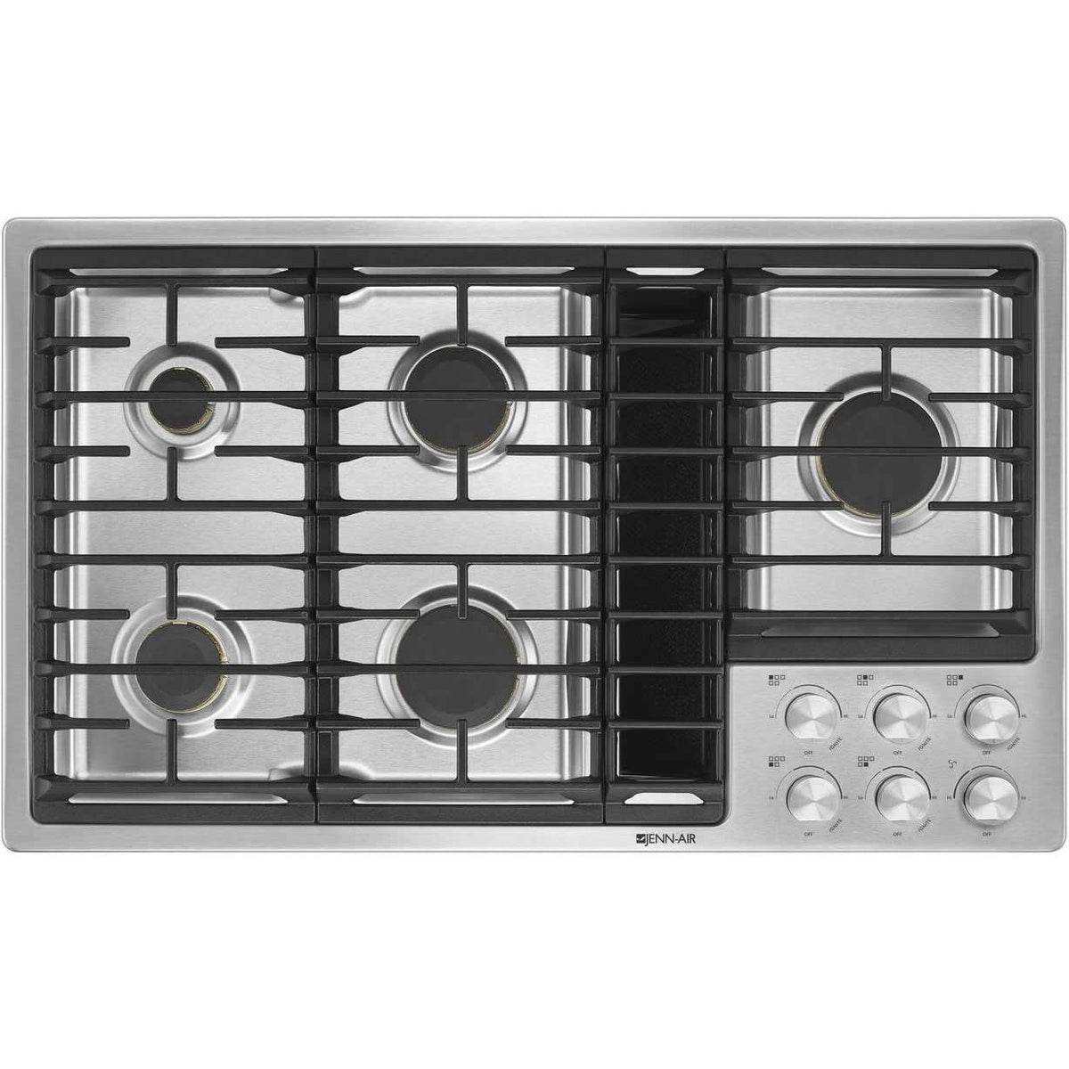  JennAir 36-inch Built-In Gas Cooktop with Downdraft Ventilation System JGD3536GSSP IMAGE 1