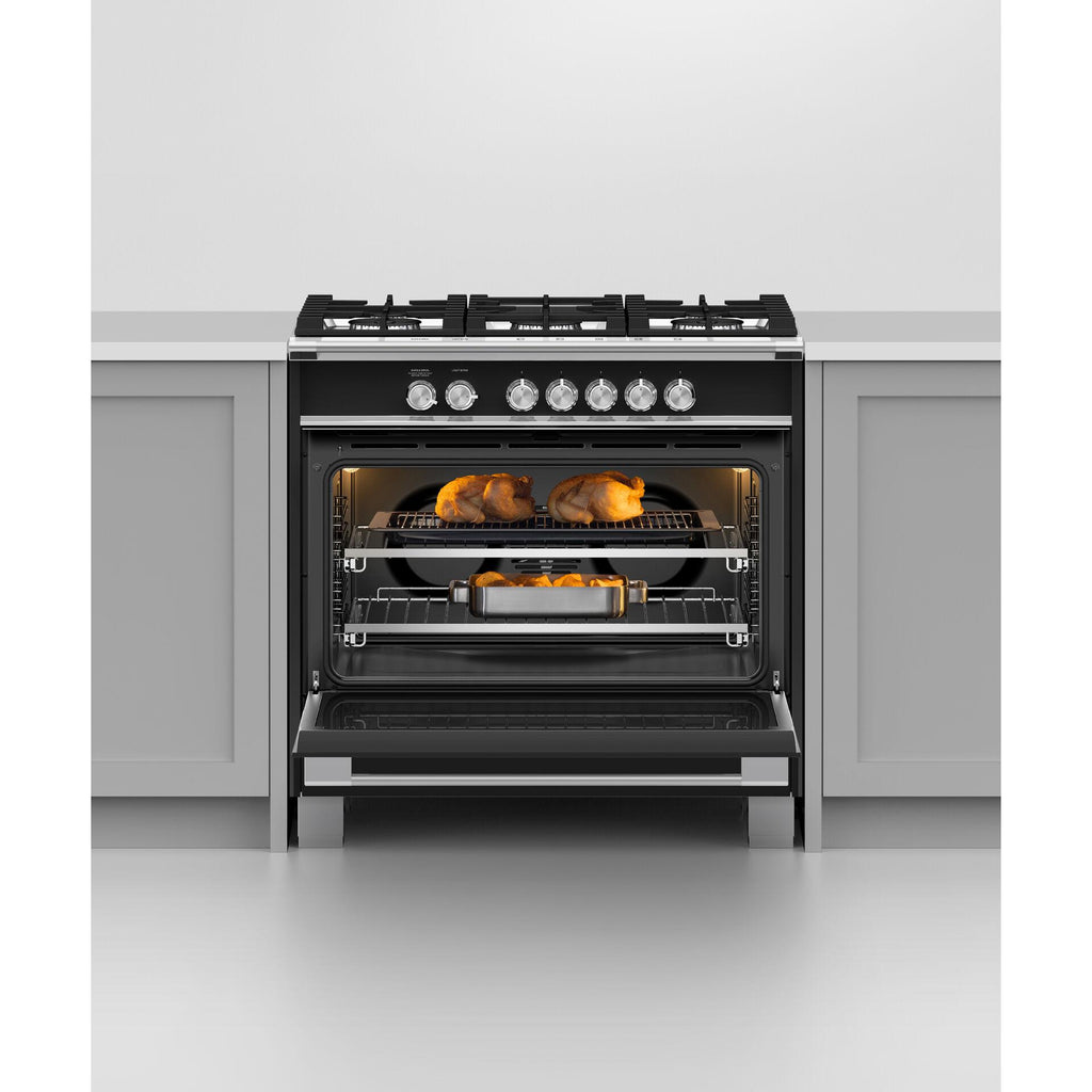  Fisher & Paykel 36-inch Freestanding Gas Range with AeroTech™ Technology OR36SCG4B1SP IMAGE 5