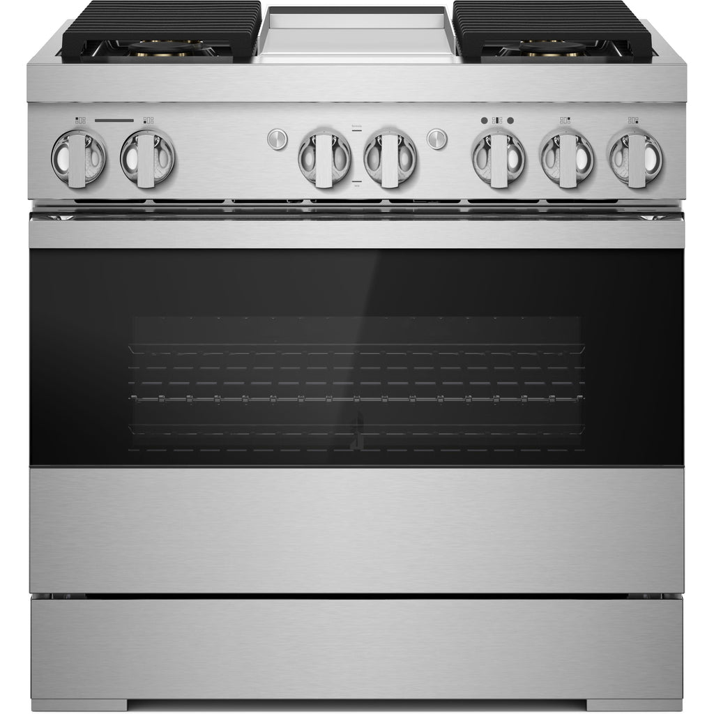  JennAir 36-inch Freestanding Dua-Fuel Range with JennAir® Culinary Center JDRP536HMSP IMAGE 1