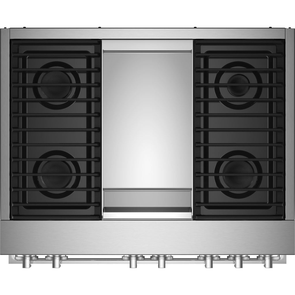 JennAir 36-inch Freestanding Dua-Fuel Range with JennAir® Culinary Center JDRP536HMSP IMAGE 3