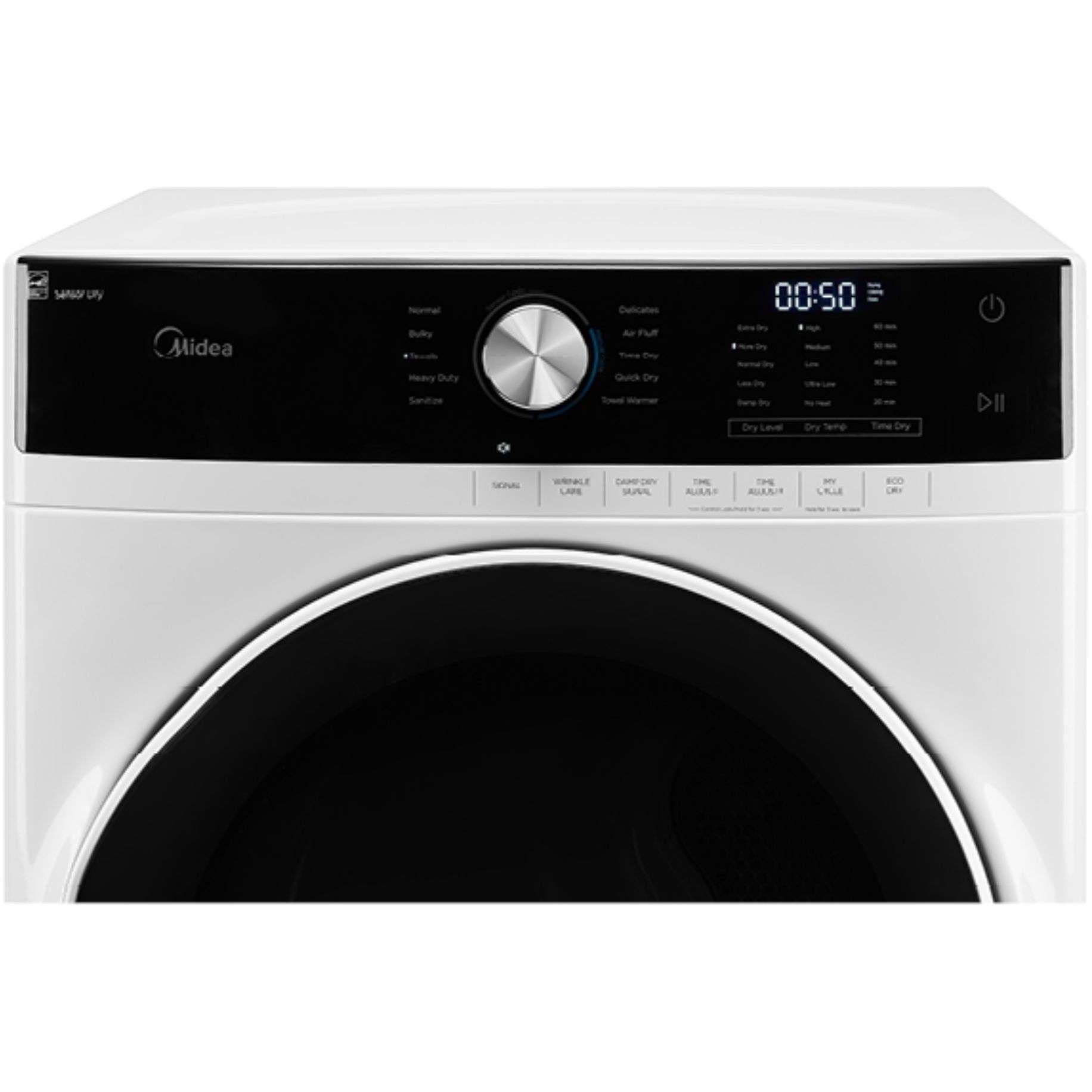  Midea 8.0 cu. ft. Electric Dryer with Sensor Dry Technologie MLE52N4AWW IMAGE 8