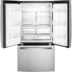  GE 36-inch, 20.6 cu.ft. Counter-Depth French 3-Door Refrigerator with Exterior Ice Maker GYE21JYMFS IMAGE 2