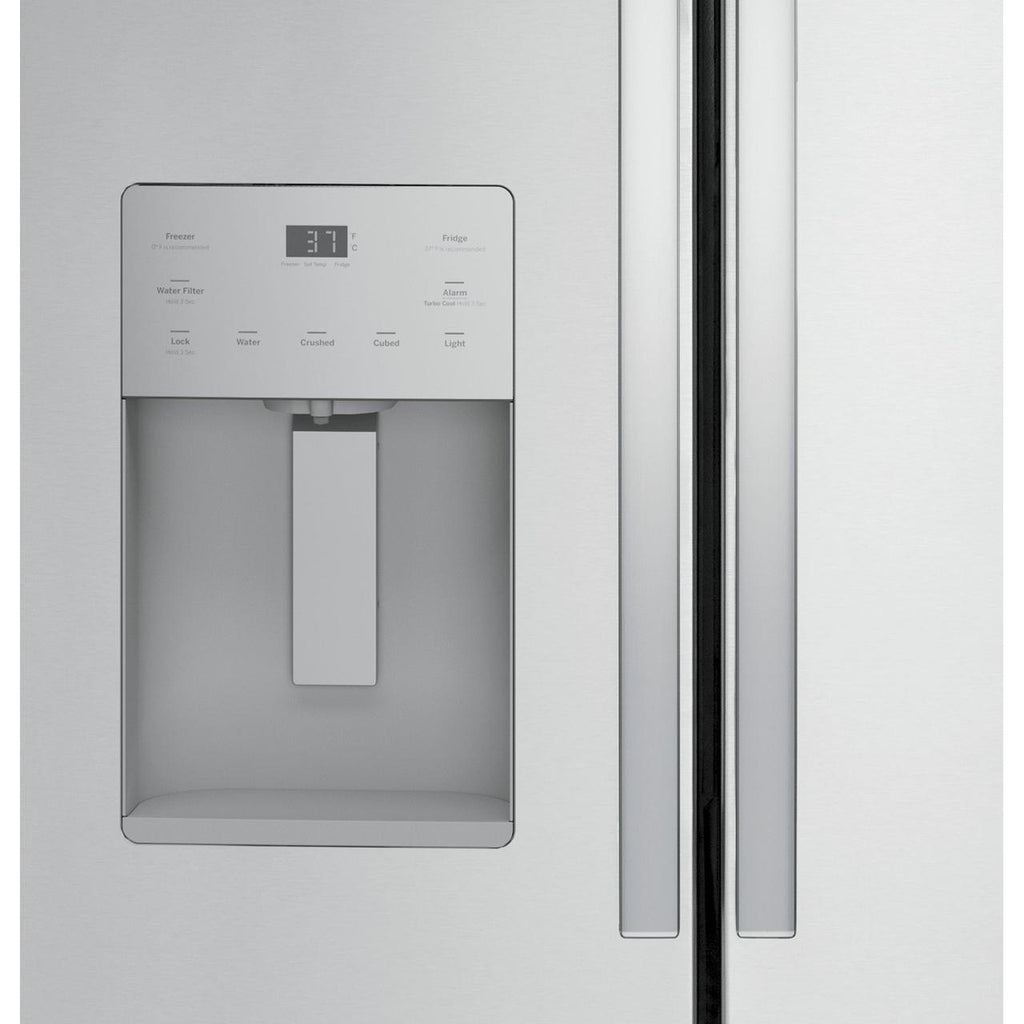  GE 36-inch, 20.6 cu.ft. Counter-Depth French 3-Door Refrigerator with Exterior Ice Maker GYE21JYMFS IMAGE 4