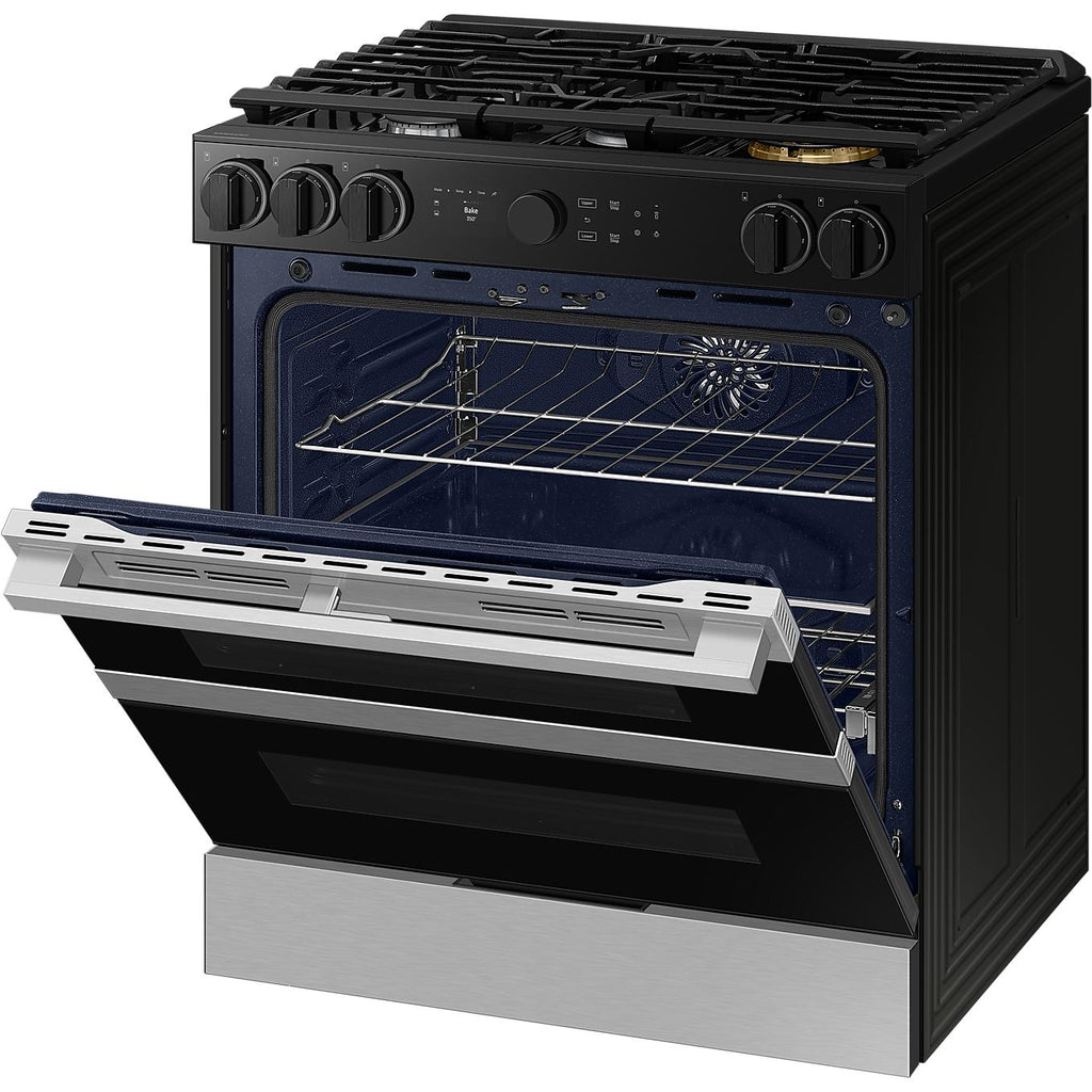  Samsung 30-inch Slide-in Dual Fuel Range with Wi-Fi NSY6DG8550SRAC IMAGE 9