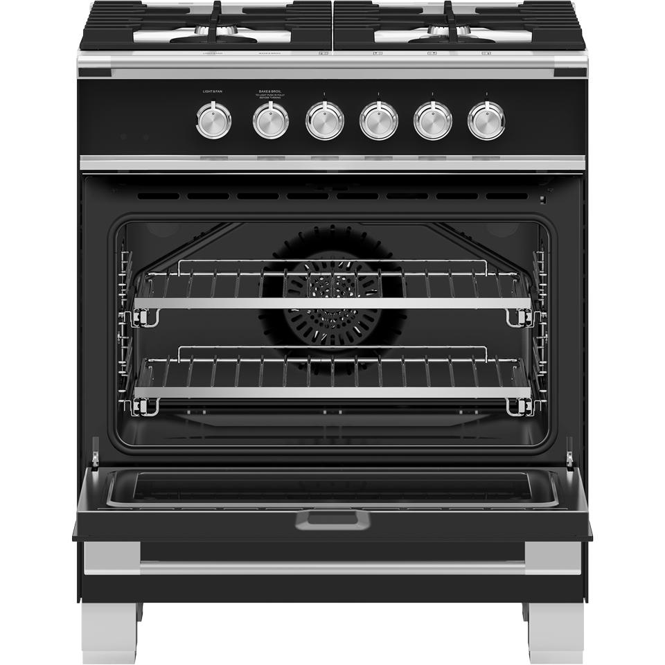 Fisher & Paykel 30-inch Freestanding Gas Range with AeroTech™ Technology OR30SCG4B1BF IMAGE 2